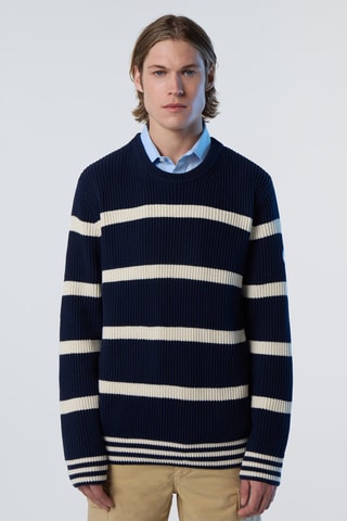 Camisola - Azul-marinho e branco