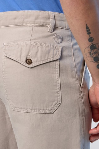 Bermudas regular de linho - Cinzento-claro