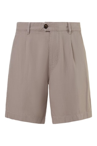 Bermudas regular de linho - Cinzento-claro