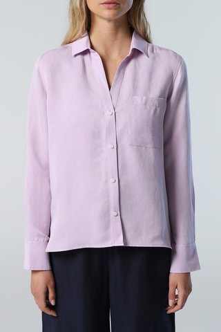 Camisa em linho Lilás