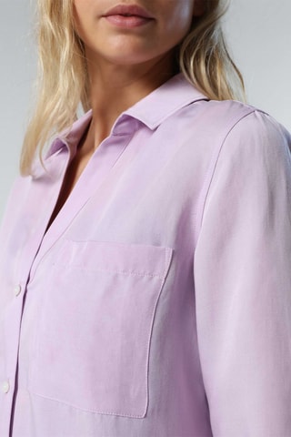 Camisa em linho Lilás