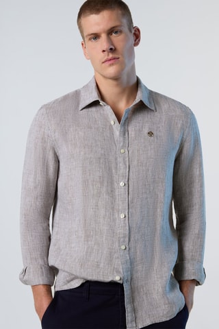 Camisa de linho - Cinzento