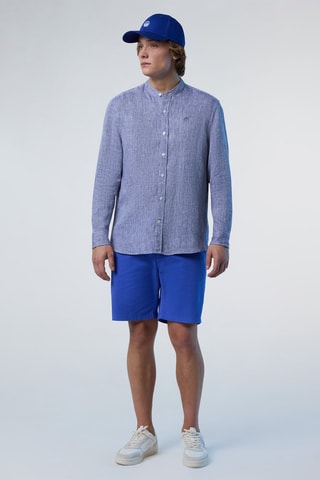 Camisa de linho - Azul-marinho