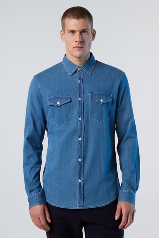 Camisa regular - Azul