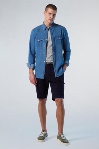 Camisa regular - Azul