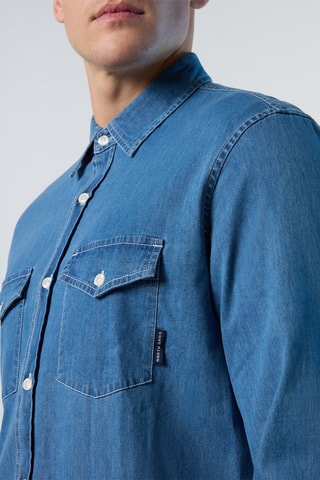 Camisa regular - Azul