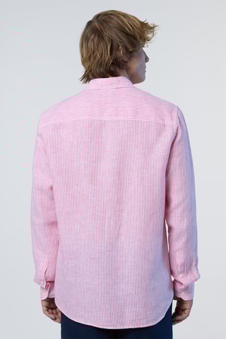Camisa regular de linho - Rosa