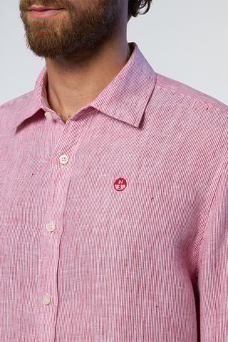 Camisa regular de linho - Rosa