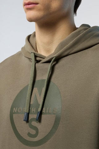 Sweat com capuz - Verde-azeitona