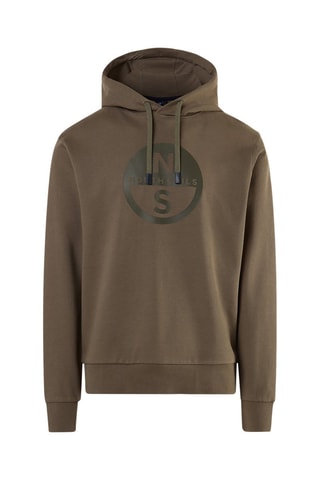 Sweat com capuz - Verde-azeitona