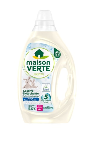 4 x Lessive Famille et Bébé Maison Verte - 33 lavages