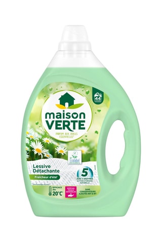 2 x Lessive détachante Fraîcheur d'été Maison Verte - 44 lavages - 1,98 l