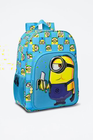 Mochila com rodas Mickey Os Mínimos Azul claro e amarelo