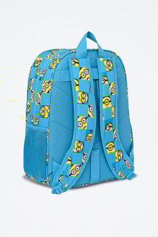 Mochila com rodas Mickey Os Mínimos Azul claro e amarelo