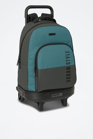 Mochila com rodinhas - Cinzento-escuro e azul-cobalto