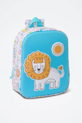 Mochila - Branco e azul-celeste