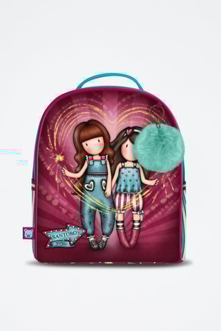 Mochila Santoro’s Fireworks Bordô e turquesa