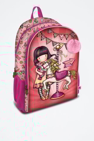 Mochila Santoro’s Carousel Salmão e fúcsia