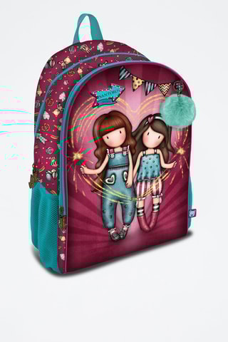 Mochila Santoro’s Fireworks Bordô e turquesa