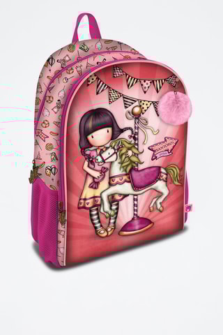 Mochila Santoro’s Carousel Salmão e rosa