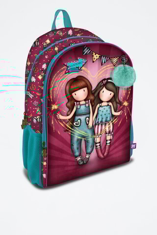 Mochila Santoro’s Carousel Bordô e turquesa