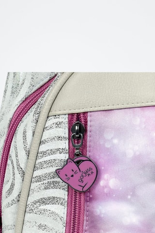 Mochila com orelhas Santoro’s Ruby Wild - Cinzento-claro e rosa