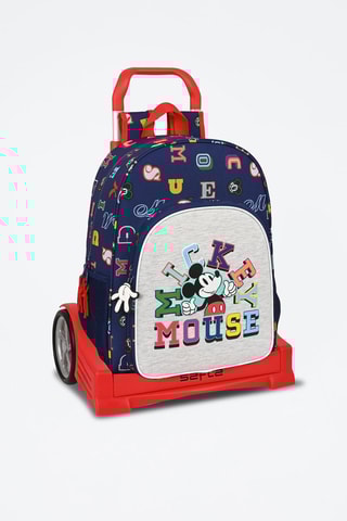 Sac à dos à roulettes Mickey Disney - Bleu marine