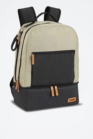 Mochila Bege e antracite