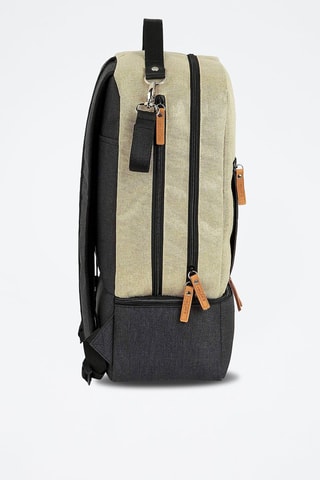 Mochila Bege e antracite