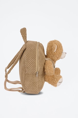 Mochila com toque suave - Castanho