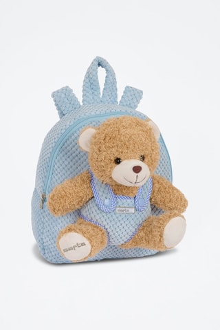 Mochila Urso - Azul e castanho