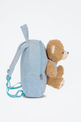 Mochila Urso - Azul e castanho