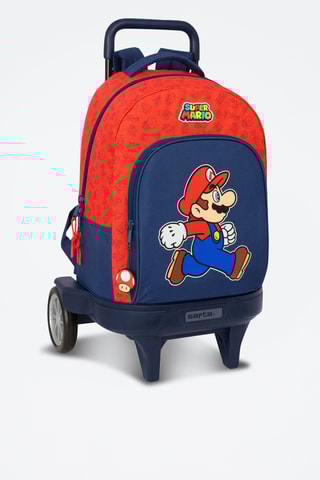 Mochila com rodinhas Super Mario - Vermelho