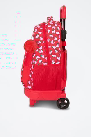 Mochila com rodinhas Hello Kitty Sanrio - Vermelho