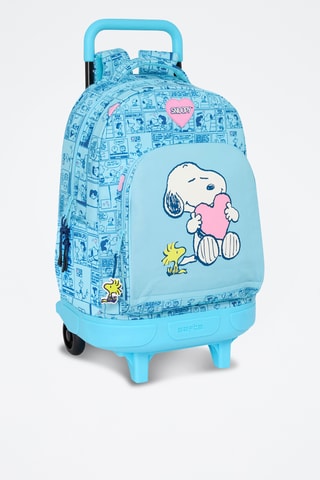 Mochila com rodinhas Snoopy e Os Peanuts - Azul-celeste