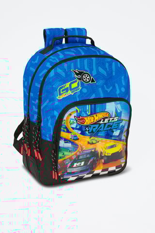 Mochila Hot Wheels Unleashed - Azul-real e preto