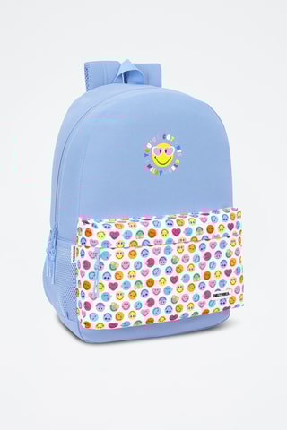 Mochila Smiley - Azul-celeste