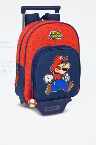 Mochila com rodinhas Super Mario - Azul-marinho e vermelho