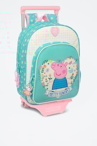 Mochila com rodinhas Peppa Pig - Verde