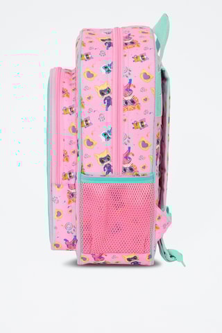 Mochila SuperKittens - Rosa e turquesa