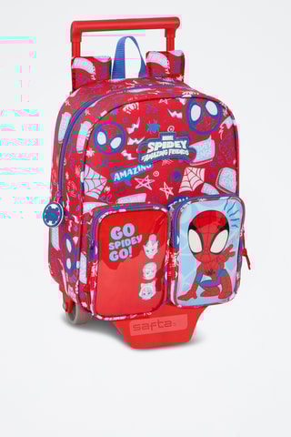 Mochila com rodinhas Spidey e os seus amigos extraordinários Marvel - Vermelho e azul-cobalto
