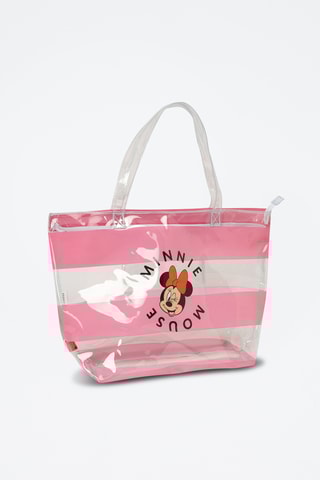 Sac shopping Minnie Disney - Rose et transparent