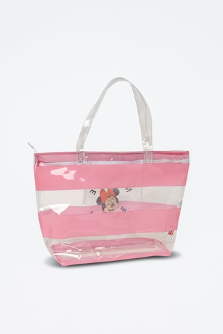 Sac shopping Minnie Disney - Rose et transparent