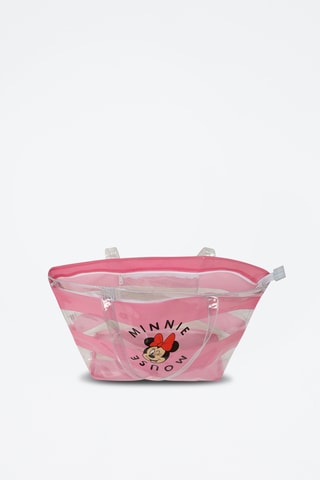 Sac shopping Minnie Disney - Rose et transparent