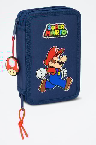 Estojo completo Super Mario - 29 peças - Azul-marinho ­