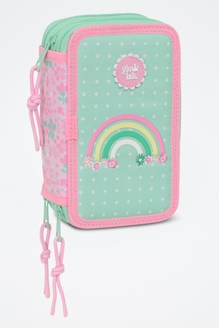 Trousse garnie - 37 pièces - Vert et rose
