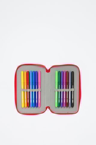 Trousse garnie Mickey Disney - 37 pièces - Bleu électrique et rouge
