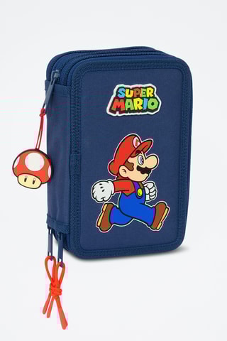 Estojo completo Super Mario Nintendo - 37 peças - Azul-marinho ­