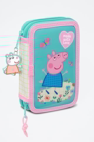 Estojo completo George e Peppa Peppa Pig - 29 peças - Turquesa e amarelo-claro