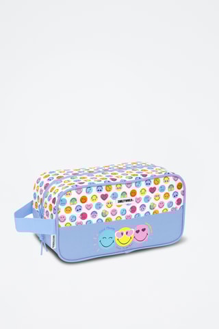 Saco para calçado Smiley - Azul-celeste e rosa -